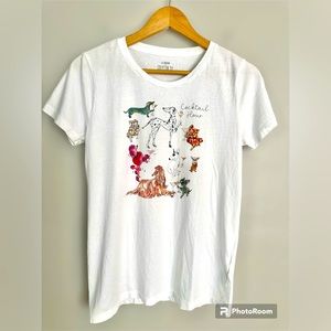 J. CREW Collector Tee in White size Small in excellent condition
